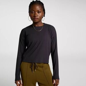 Calia Everyday Rib Boxy Long Sleeve Tee